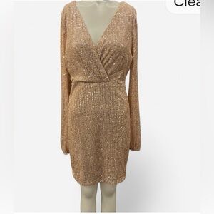 Beautiful. Dress gold color  size L
